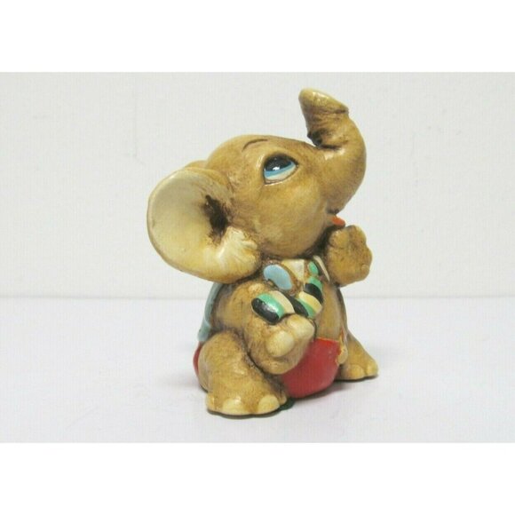 Vintage Tinker Ware Elephant Cosmo handpainted figurine Moorcraft England - Picture 10 of 12